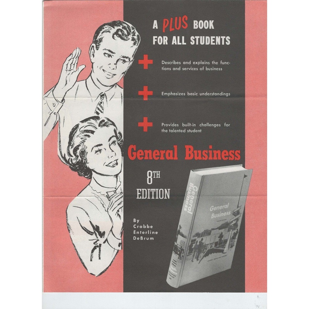 Vintage 1960s South-Western Publishing General Business 8th Ed Ad Brochure - Picture 1 of 3